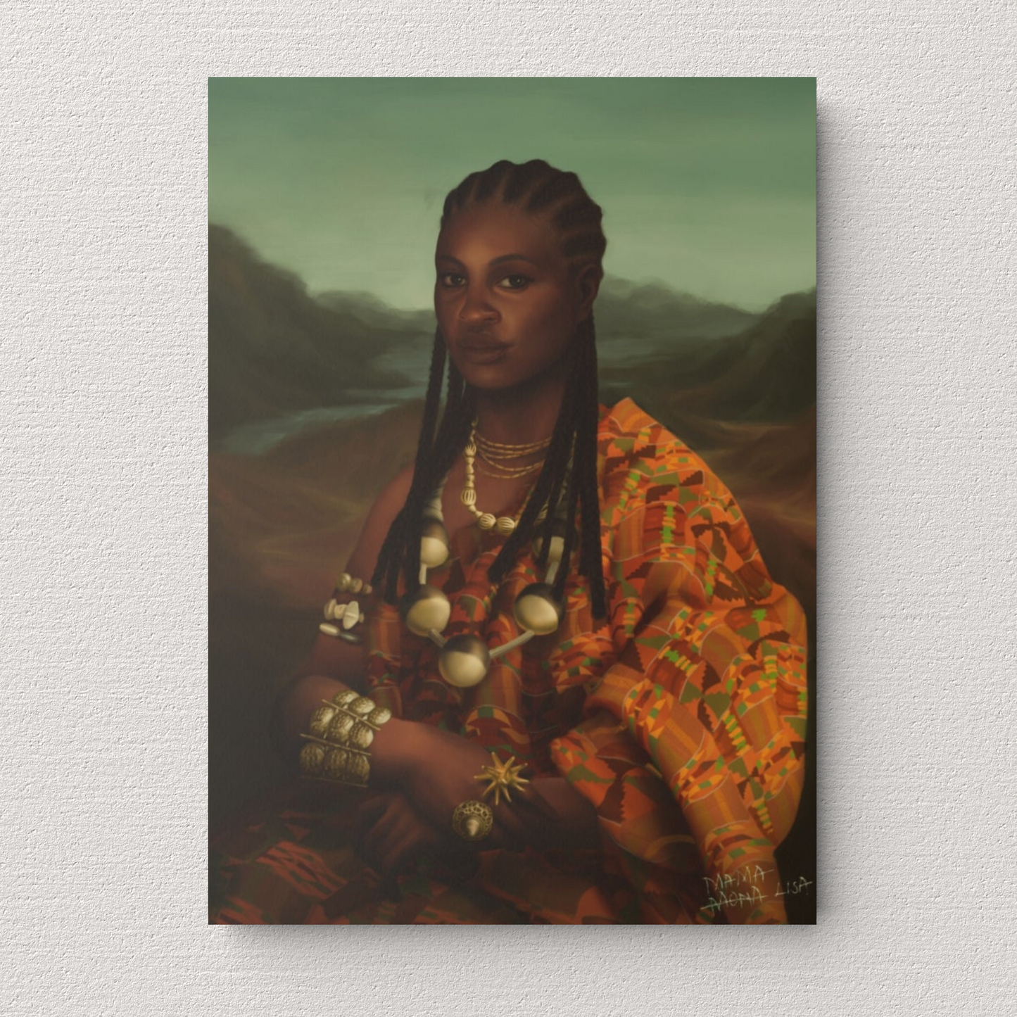 Mama Lisa Matte Stretched Wall Canvas