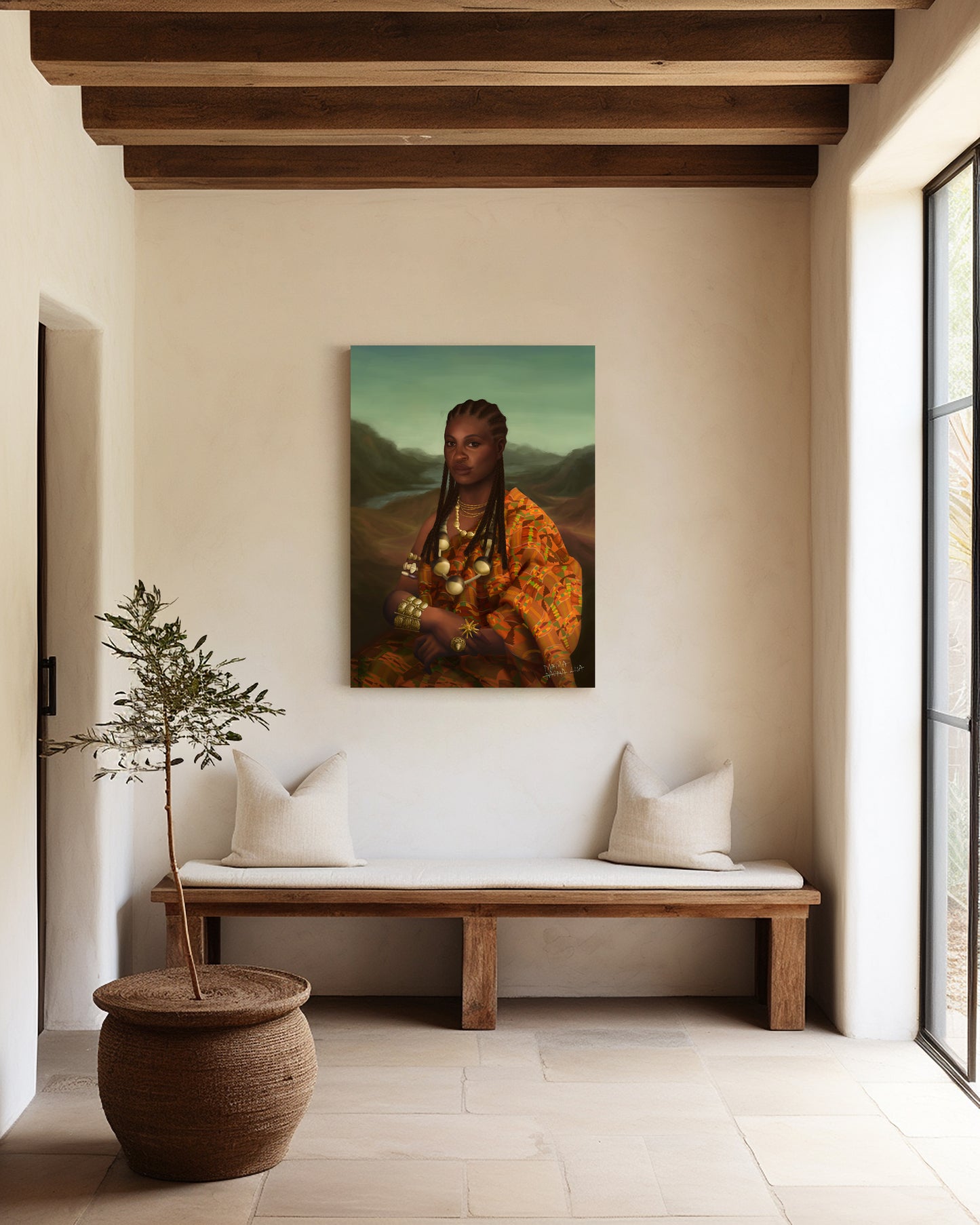 Mama Lisa Matte Stretched Wall Canvas
